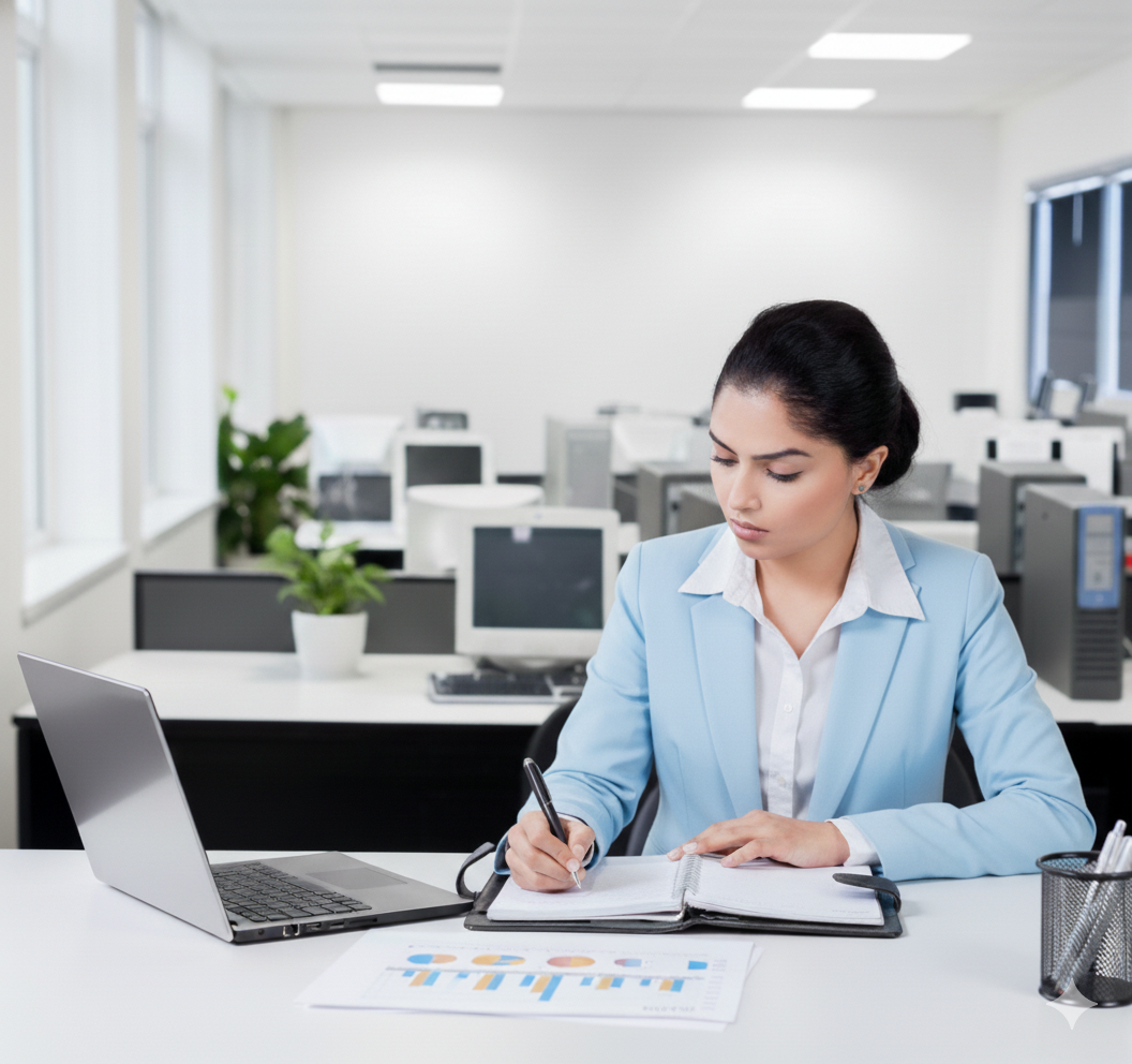 Professional accountant working